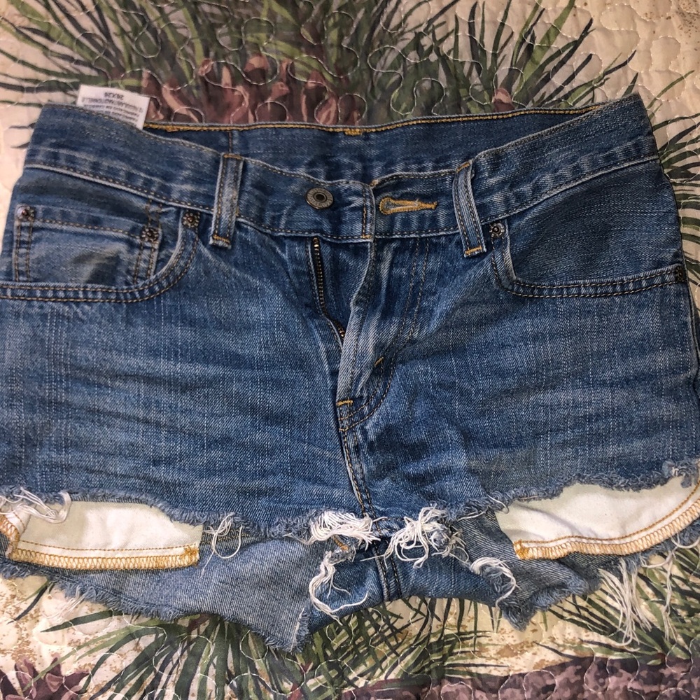 Levi's Distressed Blue Jean Shorts